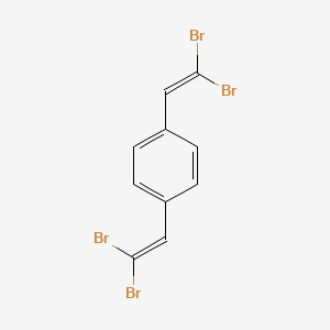molecular formula C10H6Br4 B14436524 Benzene, 1,4-bis(2,2-dibromoethenyl)- CAS No. 77295-67-1