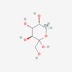 molecular formula C6H12O6 B1443653 (3S,4R,5R)-2-(hydroxymethyl)(613C)oxane-2,3,4,5-tetrol CAS No. 312623-94-2