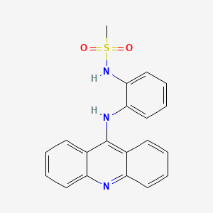 molecular formula C20H17N3O2S B14436532 Methanesulfonamide, N-[2-(9-acridinylamino)phenyl]- CAS No. 80260-78-2