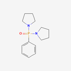 molecular formula C14H21N2OP B14436550 Phosphine oxide, dipyrrolidinophenyl- CAS No. 74038-19-0