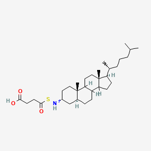 molecular formula C31H53NO3S B14436555 Butanoic acid, 4-(((3alpha,5alpha)-cholestan-3-yl)amino)mercapto-4-oxo- CAS No. 74522-81-9
