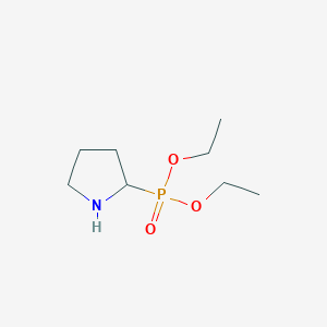 molecular formula C8H18NO3P B14436574 Phosphonic acid, 2-pyrrolidinyl-, diethyl ester CAS No. 73858-58-9