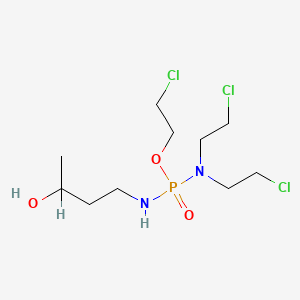 molecular formula C10H22Cl3N2O3P B14436587 Phosphorodiamidic acid, N,N-bis(2-chloroethyl)-N'-(3-hydroxybutyl)-, (2-chloroethyl) ester CAS No. 78218-80-1