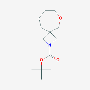 molecular formula C13H23NO3 B1443659 6-Oxa-2-aza-spiro[3.6]decane-2-carboxylic acid tert-butyl ester CAS No. 1357352-13-6