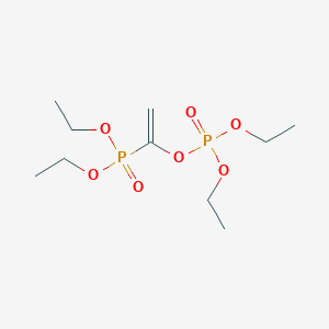 molecular formula C10H22O7P2 B14436611 Phosphoric acid, 1-(diethoxyphosphinyl)ethenyl diethyl ester CAS No. 74756-49-3