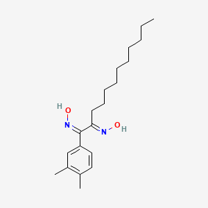 molecular formula C20H32N2O2 B14436622 (NE)-N-[(1Z)-1-(3,4-dimethylphenyl)-1-hydroxyiminododecan-2-ylidene]hydroxylamine 