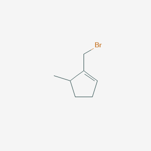 molecular formula C7H11Br B14436629 1-(Bromomethyl)-5-methylcyclopent-1-ene CAS No. 79801-22-2