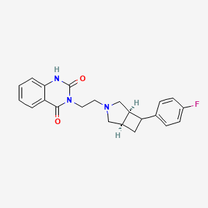 (+)-3-(2-((1S,5R,6S)-6-(p-Fluorophenyl)-3-azabicyclo(3.2.0)hept-3-yl)ethyl)-2,4(1H,3H)-quinazolinedione