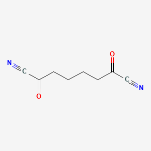 molecular formula C8H8N2O2 B14436685 Hexanedioyl cyanide CAS No. 80317-75-5