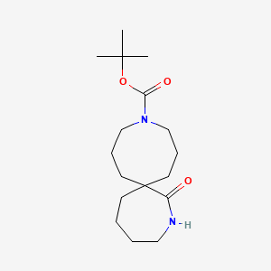 molecular formula C17H30N2O3 B1443670 Tert-Butyl 1-Oxo-2,11-Diazaspiro[6.7]Tetradecane-11-Carboxylate CAS No. 1250999-07-5