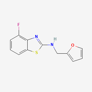 molecular formula C12H9FN2OS B1443673 4-fluoro-N-(2-furylmethyl)-1,3-benzothiazol-2-amine CAS No. 1350989-02-4