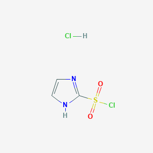 molecular formula C3H4Cl2N2O2S B1443674 1H-Imidazole-2-sulfonyl chloride hydrochloride CAS No. 877861-76-2