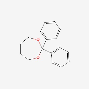 molecular formula C17H18O2 B14436762 2,2-Diphenyl-1,3-dioxepane CAS No. 77130-20-2