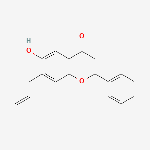 molecular formula C18H14O3 B1443680 7-烯丙基-6-羟基-2-苯基-4H-色酮-4-酮 CAS No. 1395786-38-5