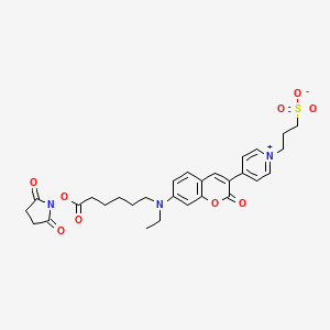 molecular formula C29H33N3O9S B1443689 Fluorescent Red Mega 485 NHS-ester CAS No. 890317-36-9
