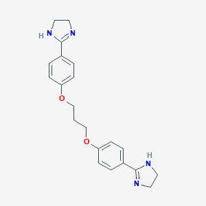 molecular formula C21H24N4O2 B144369 1,3-Di(4-imidazolinophenoxyl)propane CAS No. 129073-92-3