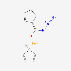 molecular formula C11H9FeN3O B1443690 azido(cyclopenta-2,4-dien-1-ylidene)methanolate;cyclopenta-1,3-diene;iron(2+) CAS No. 1273-85-4