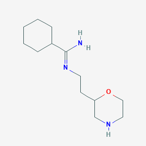molecular formula C13H25N3O B14436902 N'-[2-(Morpholin-2-yl)ethyl]cyclohexanecarboximidamide CAS No. 76496-13-4