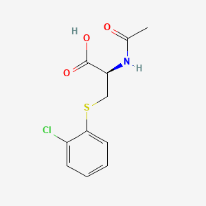 molecular formula C11H12ClNO3S B14436915 L-Cysteine, N-acetyl-S-(chlorophenyl)- CAS No. 76940-93-7