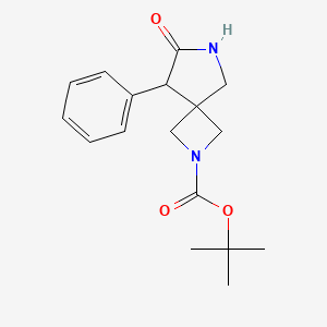 molecular formula C17H22N2O3 B1443693 Tert-butyl 7-oxo-8-phenyl-2,6-diazaspiro[3.4]octane-2-carboxylate CAS No. 1330765-75-7