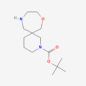 molecular formula C14H26N2O3 B1443695 Tert-Butyl 8-Oxa-2,11-Diazaspiro[5.6]Dodecane-2-Carboxylate CAS No. 1251016-99-5