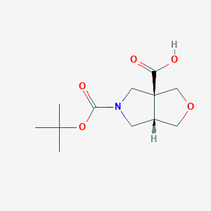molecular formula C12H19NO5 B1443697 (3aS*,6aS*)-tert-Butylhexahydropyrrolo[3,4-c]pyrrole-2(1H)-carboxylate CAS No. 1251019-97-2