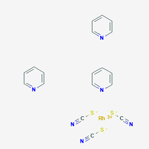 molecular formula C18H15N6RhS3 B14436981 Rhodium, tris(pyridine)tris(thiocyanato-S)-, (OC-6-21)- CAS No. 76898-77-6