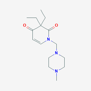 molecular formula C15H25N3O2 B14437063 N-(1-Methylpiperazine)-3,3-diethyl-2,4-pyridinedione CAS No. 78144-37-3