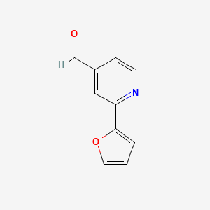 molecular formula C10H7NO2 B1443709 2-(furan-2-yl)isonicotinaldehyde CAS No. 103851-91-8