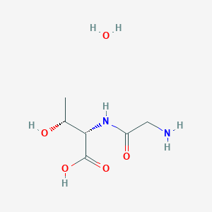 molecular formula C6H14N2O5 B1443716 L-Threonine, N-glycyl-, monohydrate CAS No. 61533-49-1