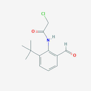 molecular formula C13H16ClNO2 B14437191 N-(2-tert-Butyl-6-formylphenyl)-2-chloroacetamide CAS No. 77485-57-5