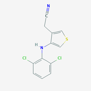 molecular formula C12H8Cl2N2S B144372 4-(2,6-Dichloroanilino)-3-thiopheneacetonitrile CAS No. 72888-00-7