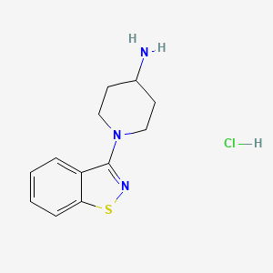 molecular formula C12H16ClN3S B1443720 1-(Benzo[d]isothiazol-3-yl)piperidin-4-amine hydrochloride CAS No. 1420847-64-8