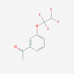 molecular formula C10H8F4O2 B1443721 1-[3-(1,1,2,2-Tetrafluoroethoxy)phenyl]ethanone CAS No. 101975-16-0