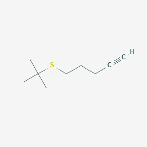 molecular formula C9H16S B14437211 5-(tert-Butylsulfanyl)pent-1-yne CAS No. 79496-58-5
