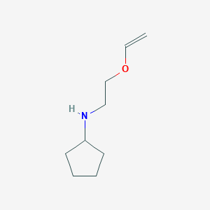 molecular formula C9H17NO B14437233 N-[2-(Ethenyloxy)ethyl]cyclopentanamine CAS No. 75059-50-6
