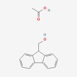 molecular formula C16H16O3 B1443724 Acetic acid--(9H-fluoren-9-yl)methanol (1/1) CAS No. 63839-86-1