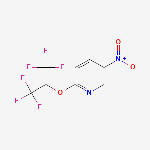 molecular formula C8H4F6N2O3 B1443726 2-(1,1,1,3,3,3-Hexafluoropropan-2-yloxy)-5-nitropyridine CAS No. 917924-00-6