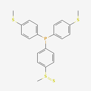molecular formula C21H21PS4 B14437260 Tris(p-methylthiophenyl)phosphine sulfide CAS No. 74038-25-8