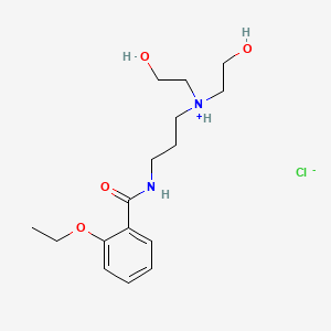 molecular formula C16H27ClN2O4 B14437281 N-(3-(Bis(2-hydroxyethyl)amino)propyl)-o-ethoxybenzamide hydrochloride CAS No. 78109-77-0
