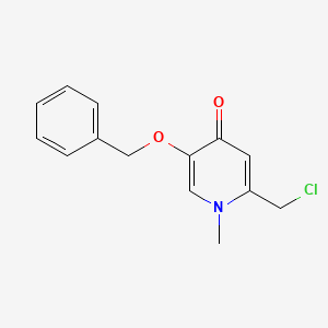 molecular formula C14H14ClNO2 B1443729 1-methyl-2-chloromethyl-5-benzyloxypyridin-4(1H)-one CAS No. 586345-73-5