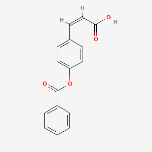 molecular formula C16H12O4 B14437340 P-Hydroxycinnamic acid, benzoate CAS No. 75175-10-9