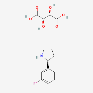 molecular formula C14H18FNO6 B1443735 (S)-2-(3-Fluorophenyl)pyrrolidine D-Tartrate CAS No. 1355239-03-0