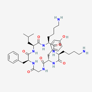molecular formula C38H56N8O7 B14437388 Cyclic leucine enkephalin CAS No. 79525-56-7