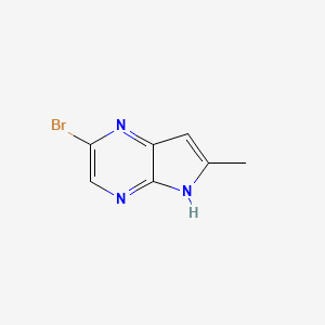 molecular formula C7H6BrN3 B1443739 2-bromo-6-methyl-5H-pyrrolo[2,3-b]pyrazine CAS No. 1228450-58-5