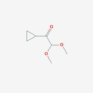 molecular formula C7H12O3 B14437425 1-Cyclopropyl-2,2-dimethoxyethan-1-one CAS No. 73686-09-6