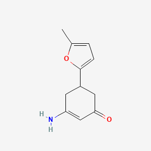 molecular formula C11H13NO2 B1443745 3-Amino-5-(5-methyl-2-furyl)cyclohex-2-en-1-one CAS No. 1428139-23-4