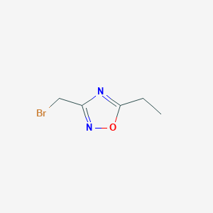 molecular formula C5H7BrN2O B1443746 3-(Bromomethyl)-5-ethyl-1,2,4-oxadiazole CAS No. 1393728-47-6