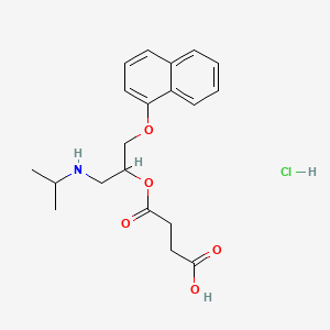 molecular formula C20H26ClNO5 B14437479 Propranolol hemisuccinate hydrochloride CAS No. 75020-10-9