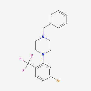 molecular formula C18H18BrF3N2 B1443750 1-Benzyl-4-(5-bromo-2-(trifluoromethyl)-phenyl)piperazine CAS No. 1779122-44-9
